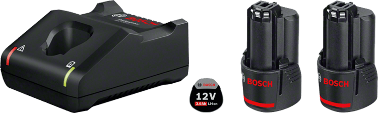 12 V-LI Basisset BOSCH + 2 Akku 3,0Ah, Ladegerät           AKTION