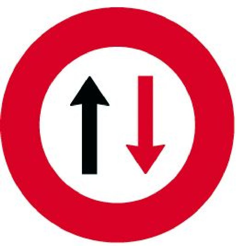 SIGNAL SCOTCHL. EG DEM GEGENVERKEHR VORTRITT LASSEN  40CM
