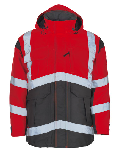 Parka Afife Safe Young h-vi Rot/D-anthr 3XL MASCOT