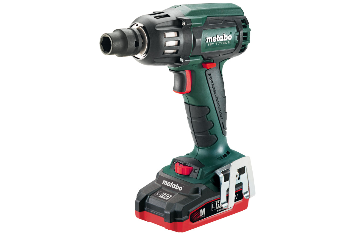 Akku-Schlagschrauber SSW 18 LTX 400 METABO + 3 Schlagnüssen, 3.5Ah