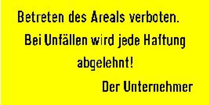 15.04 Betreten des Areals verboten Grösse cm: 65/33, Ausführung: PVC