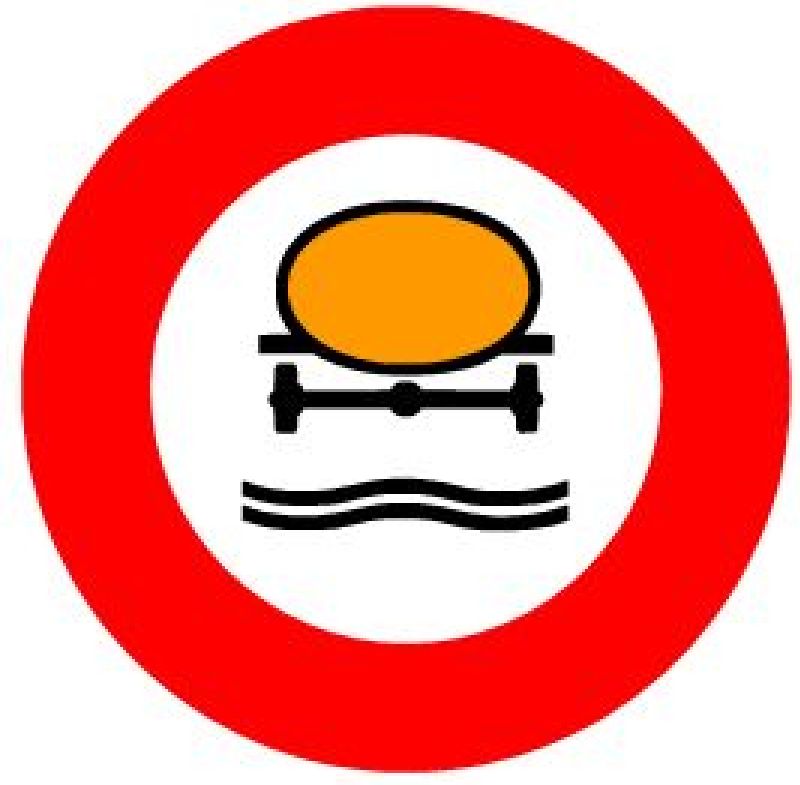 2.11 Verbot für Fahrzeuge mit wassergefä Ø cm: 60, Ausführung: Scotchlite HIP
