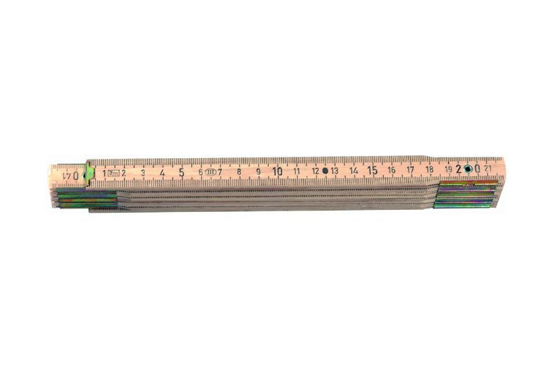 GLIEDERMETER HOLZ LÄNGE 2 M, NATUR