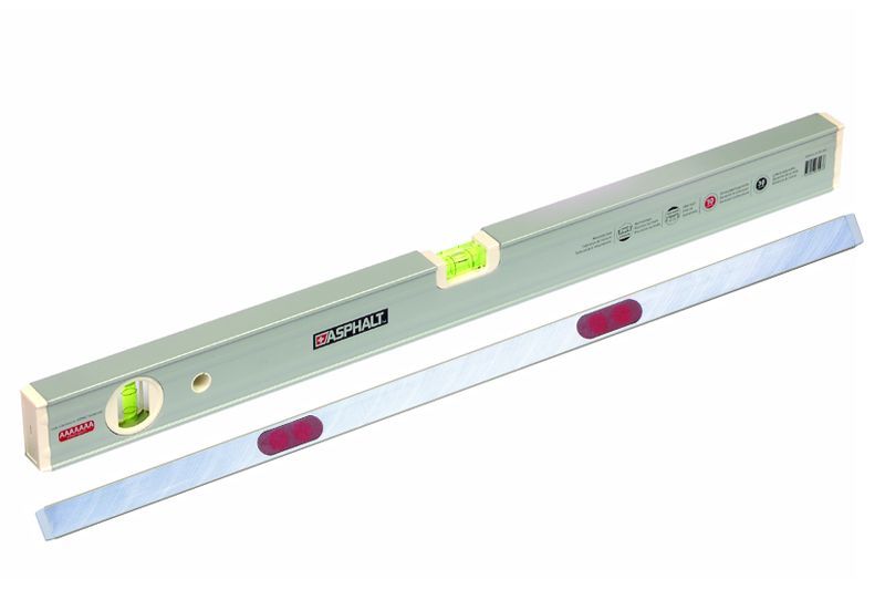 ALU-WASSERWAAGE "ASPHALT" A7  /   80 CM MIT MAGNET, MESSTOLERANZ 0,5MM/M