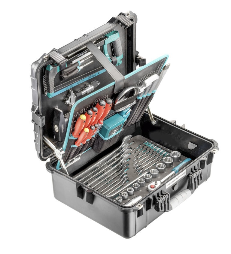 Werkzeugkoffer "Technocraft " PRO CONSTR 152 Tlg für Baumaschinen, IP65