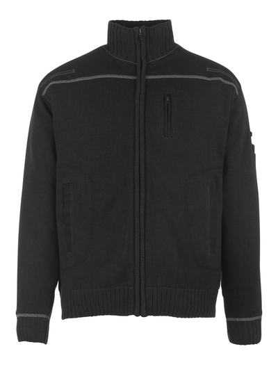Strickjacke Arta Frontline Schwarz 2XL MASCOT